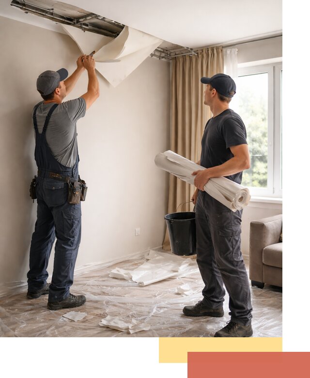 Демонтаж натяжного потолка в Скопине быстро и аккуратно