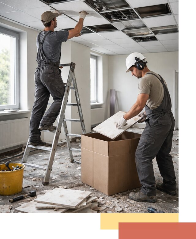 Демонтаж потолочной плитки в Скопине быстро и аккуратно