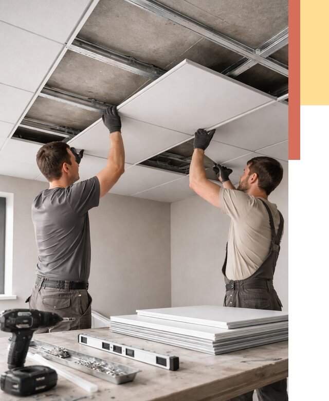 Монтаж кассетного потолка в Скопине от 4689 руб/м2 — установка и сборка | ОТДЕЛОЧНИК-Скп