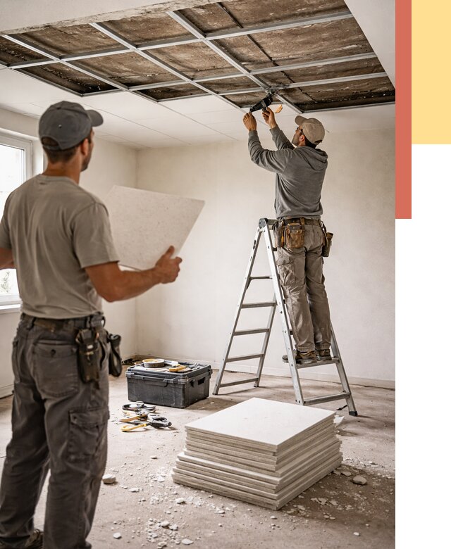 Замена плит подвесного потолка в Скопине от 1824 руб. быстро и недорого | ОТДЕЛОЧНИК-Скп