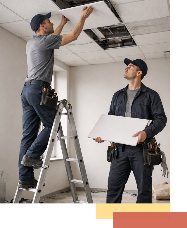 Обслуживание подвесного потолка в Скопине — ремонт и чистка