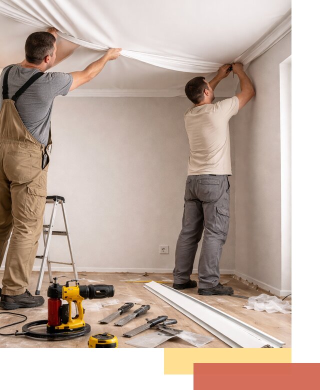 Монтаж ПВХ натяжного потолка в Скопине качественно и быстро