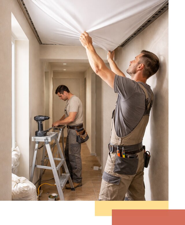 Монтаж натяжного потолка в прихожей в Скопине