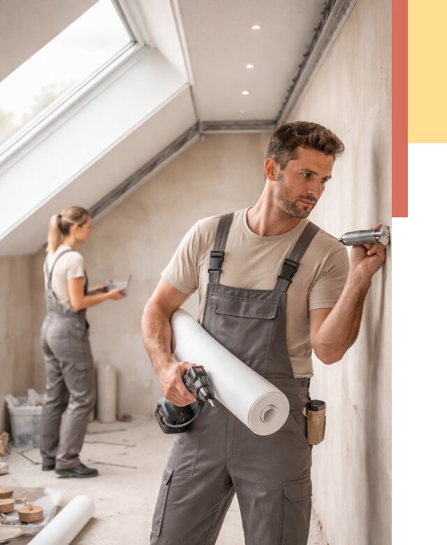 Монтаж натяжного потолка на мансарде в Скопине от 3647 руб. | ОТДЕЛОЧНИК-Скп