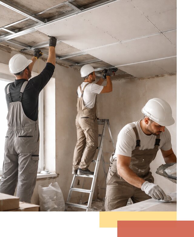 Одноуровневый потолок из гипсокартона в Скопине — монтаж и отделка