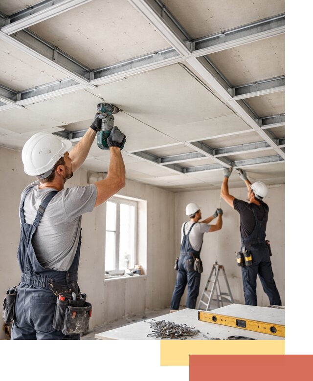 Кессонный потолок из гипсокартона под ключ в Скопине