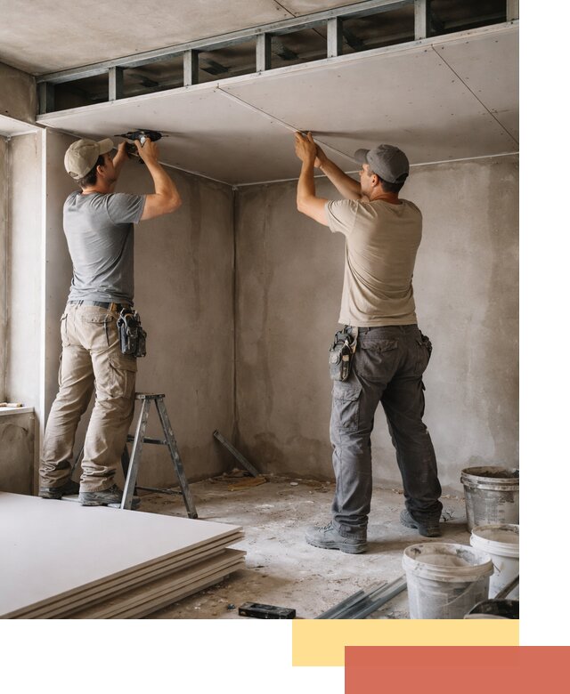 Короб из гипсокартона на потолке под ключ в Скопине