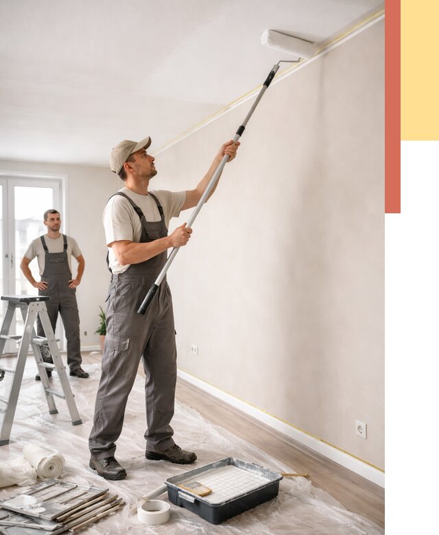 Покраска потолка из гипсокартона в Скопине от 4689 руб./м2 — услуги под ключ | ОТДЕЛОЧНИК-Скп