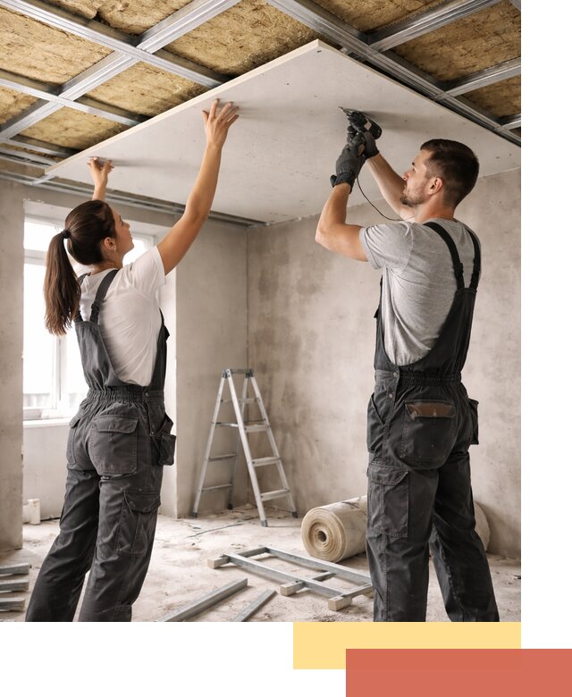 Звукоизоляция потолка из ГКЛ в Скопине профессионально и надежно