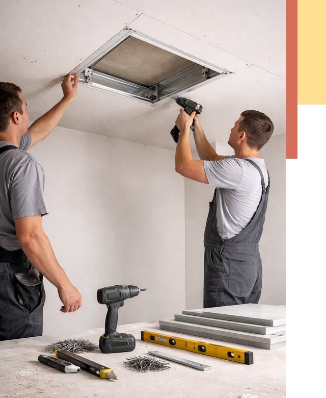 Установка люка в потолок ГКЛ в Скопине от 2605 руб. под ключ | ОТДЕЛОЧНИК-Скп