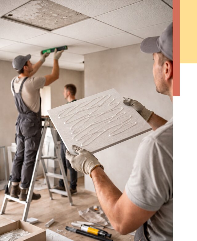 Монтаж потолочной плитки в Скопине от 4689 руб. — быстро и недорого | ОТДЕЛОЧНИК-Скп