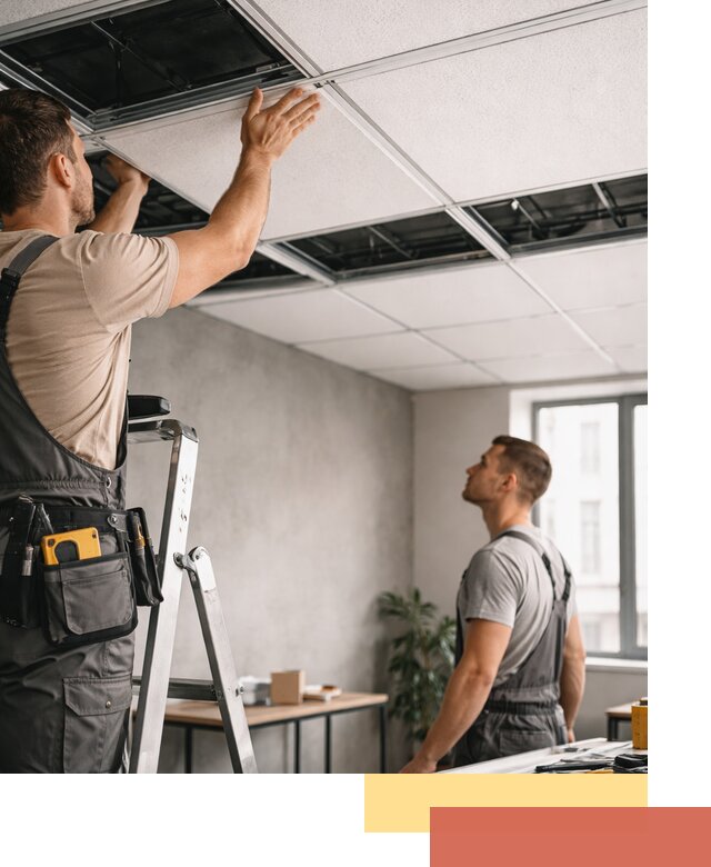 Монтаж потолочной плитки в Скопине качественно и в срок