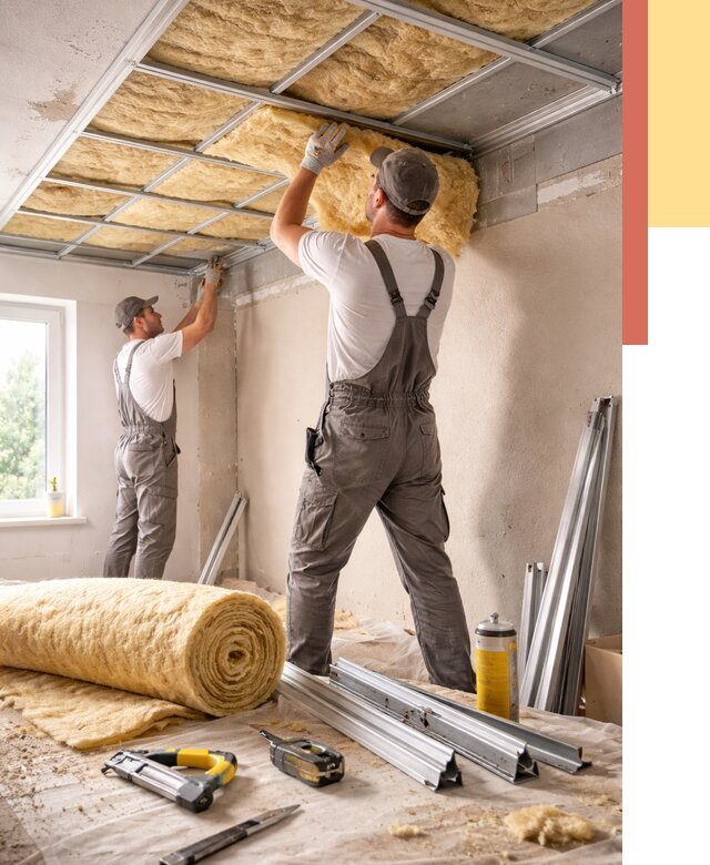 Утепление потолка в Скопине от 7503 руб/м2 — недорого, быстро, под ключ | ОТДЕЛОЧНИК-Скп