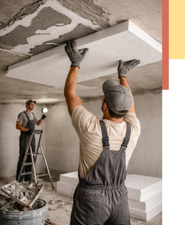 Утепление потолка пенопластом в Скопине от 4689 руб/м2 — недорого и быстро | ОТДЕЛОЧНИК-Скп