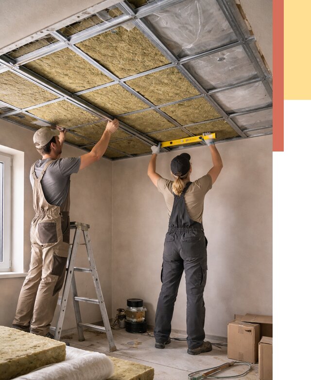 Шумоизоляция потолка в Скопине от 1303 руб. под ключ — услуги ОТДЕЛОЧНИК-Скп